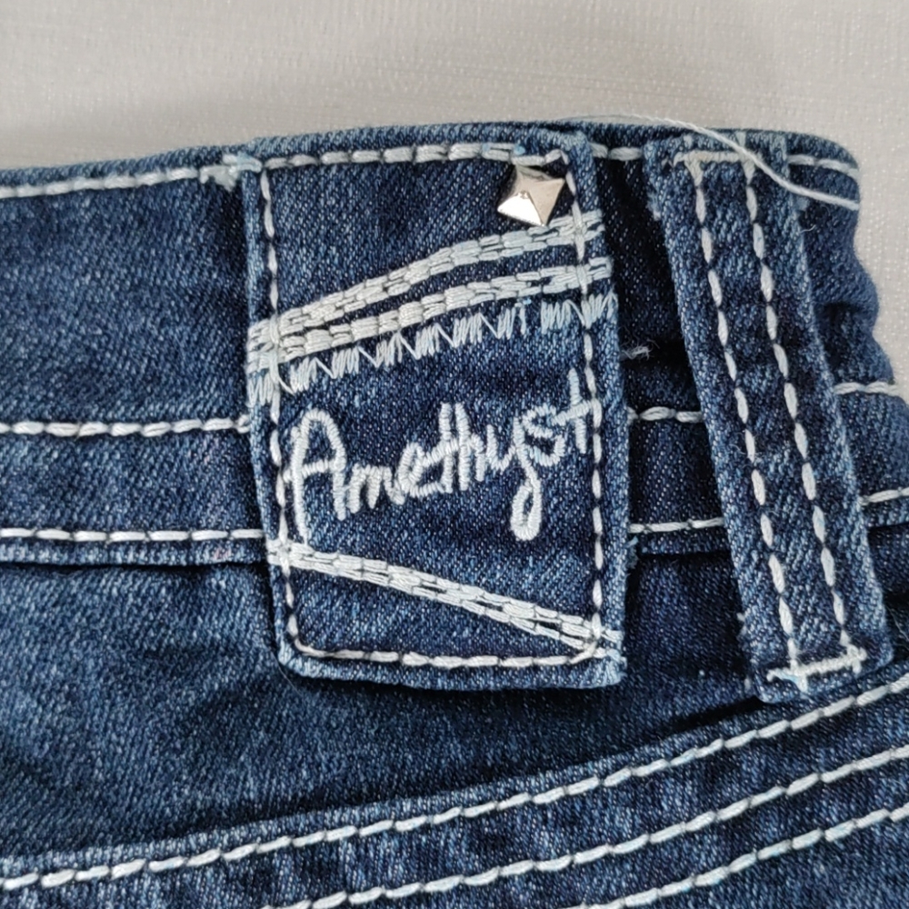 Amethyst Jeans Dark Blue Denim Jean Shorts - Picture 7 of 11